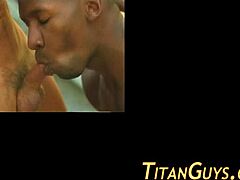 Watch this muscly hunk rim and fuck that big cock!