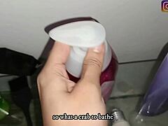 Latina Sucks Stepbrother in Shower Doggystyle