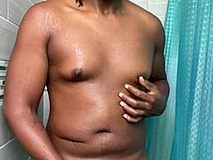 Watch her masturbate to BBC in the shower!