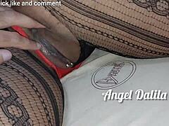 Latina's shaved pussy drips cum after intense cock pounding.