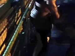 Intense Gay Fucking on Public Road Outdoors