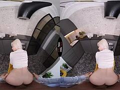 virtual taboo blonde pov blowjob with shaved small tits