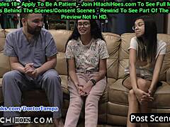 don't tell doc, can i cum here? latina angel santana masturbates