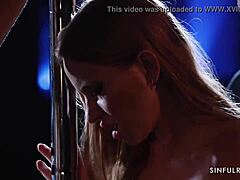 In the shadowy chamber, masked milfs in lingerie unleashed a rough sensual orgy with pornstars joining the group frenzy.