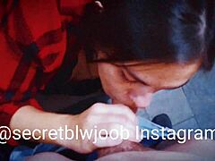 mature milf passionately sucks young guy's cock feeling pleasure