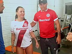 Feeling the intense banging in this milf gangbang with creampie action