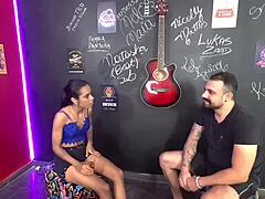 In this casting, the skinny teen 18+ gives a blowjob and gets bent over for doggystyle