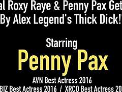 Roxy Raye's sucking fat cocks in bisexual group action!