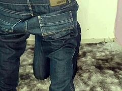 Wife leaves with anal plug in her ass, discovered during intense doggystyle assfucking session.