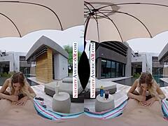 Blonde bombshell Khloe Kapri takes control in VR porn vid