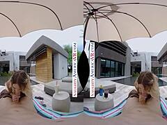 Blonde bombshell Khloe Kapri takes control in VR porn vid