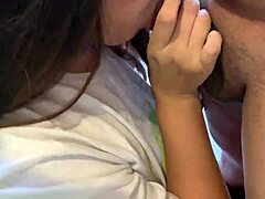 In the bathroom, my stepbrother interrupts brushing to fuck my big ass