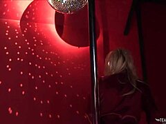 Her arousing moves excite the client? Blonde babe fucks in heels!