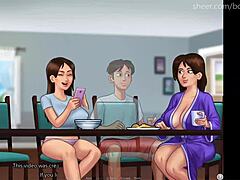 Hey, stepsister Jenny sneaks near mom's room for that monster again!