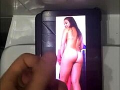 Teresa, Petite Latina Slut, Gives Handjob to Monster Cock.