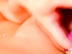 Brunette Hottie Undresses Slowly, Toys Her Pussy with Passion