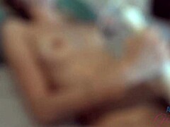 Riding hard doggystyle and double penetration with creampie and hitachi wand