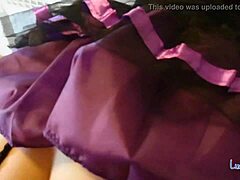 teen takes a dripping creampie in tight pussy during halloween night fun