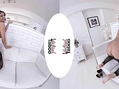 Shaved Brunette Achieves Intense Orgasm Through Fishnet Masturbation