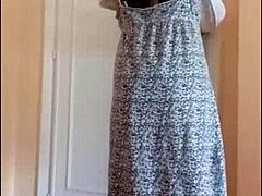 The stepmother gets excited watching her stepson