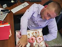 that emo boy getting pounded hard to please the boss 😏