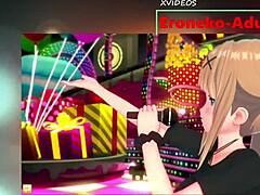 Intense breast squeezing Yukari Yakumo Touhou 3DCG hentai