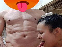 Teen 18+ Gets Deepthroat Cumshot On Face