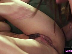 Tattooed Lesbian Cutie Receives Oral Pleasure