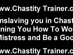 Beg to unlock your chastity device now