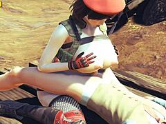 feeling intense emotions as hentai 3d hs02 fucks the female soldier doggystyle, riding his cock for a deep creampie cumshot