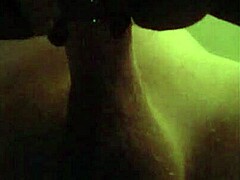 Fucking her doggystyle, cum on tits outside