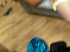 Hot blonde milf sucks hard cock sideways