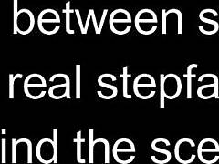 real video behind scenes with colombian teen in skirt and stockings