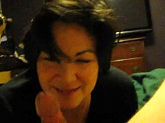 Lauren Straub stars in this homemade blowjob video, delivering amateur milf action with skill.