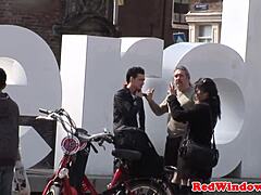 amsterdam chick fingered and doggystyled hard