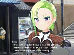 Taimanin Ira rides cock in cowgirl position