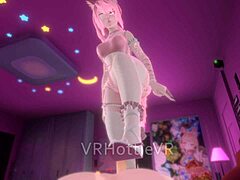 Pov foot worship with face sitting and lap dance in bedroom vrchat erp