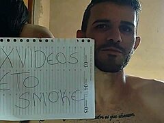 Husband helps satisfy wife with big bambu