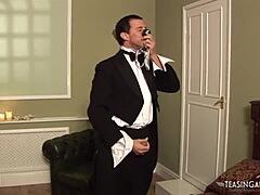 Black Hottie Enjoys Wild Fun with Horny Servant in Stockings