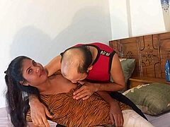 The interracial couple sweated through passionate anal sex in their tight home.