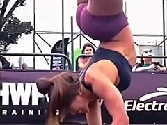 The Athletic Ebony Fitness Queen Dominates Competitions