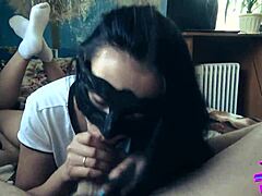 Does this blowjob in the student hostel make you swallow cum?