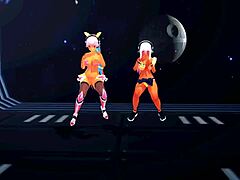 yoiyoi kokon girls dance naked together