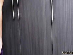 Teen with big boobs gives blowjob to old crony in homemade solo video