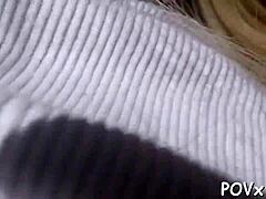 i see that shaved pussy getting pounded hard by the big cock, wow