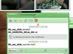 negro anaconda jerks off with prostitute on webcam, gives her cum and she cums asking for more