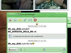 negro anaconda jerks off with prostitute on webcam, gives her cum and she cums asking for more