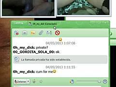 negro anaconda jerks off with prostitute on webcam, gives her cum and she cums asking for more