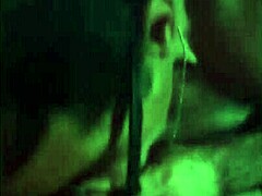 guy sucking cock with ice in mouth while getting crossed handjob in gay oral scene