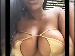 Chica with big tits and hooters flaunts in pool